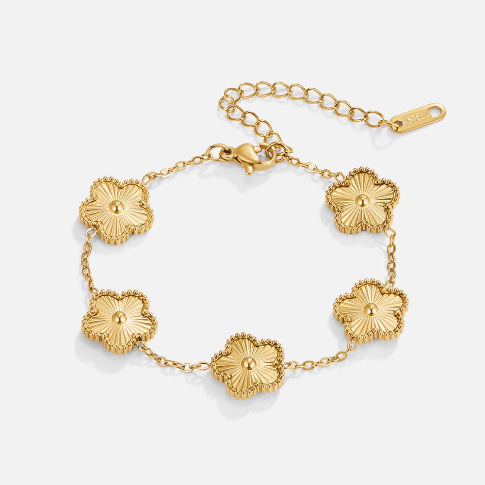 Bracelet trèfle doré