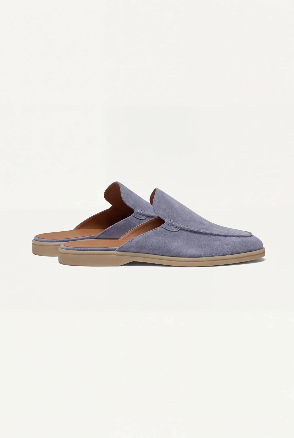 Mule Monaco bleu poudré — portée