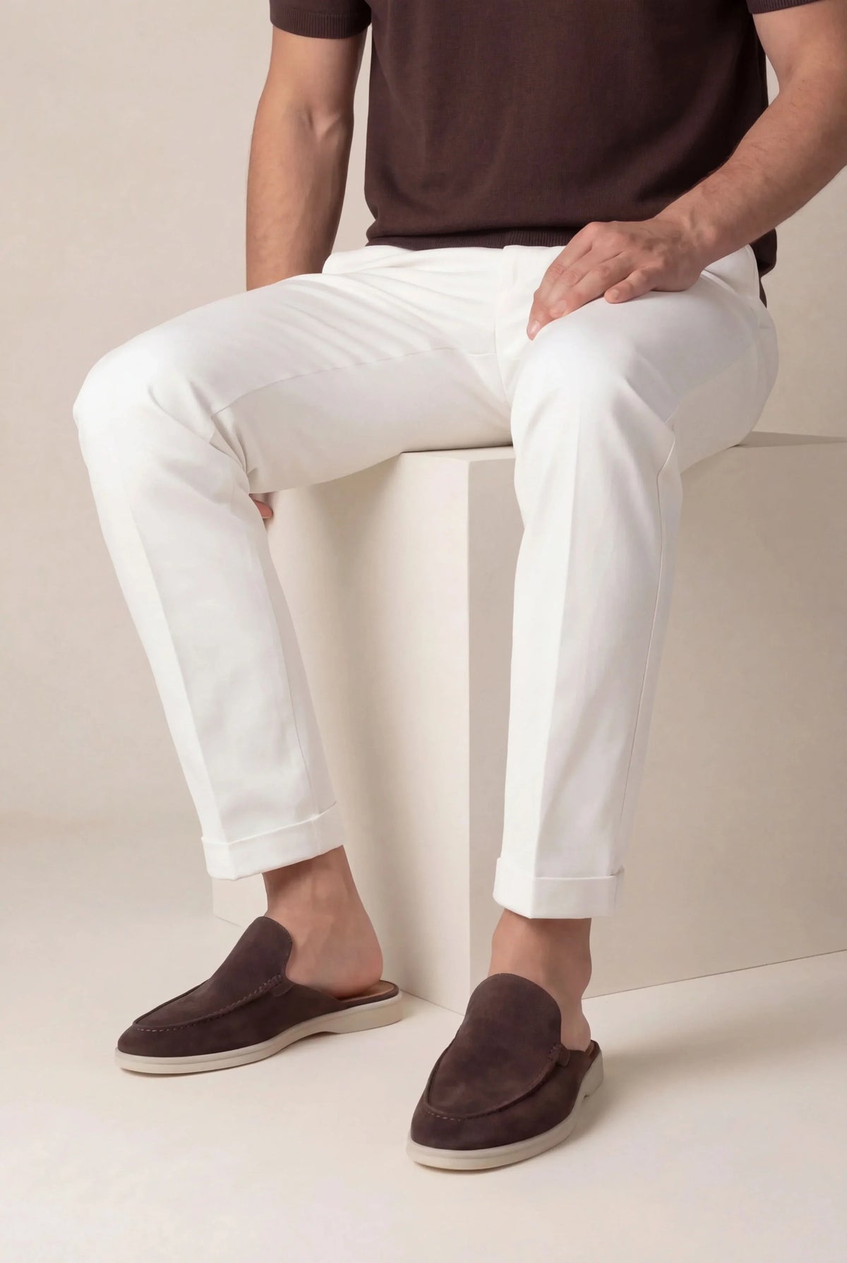 Mule Monaco marron — profil