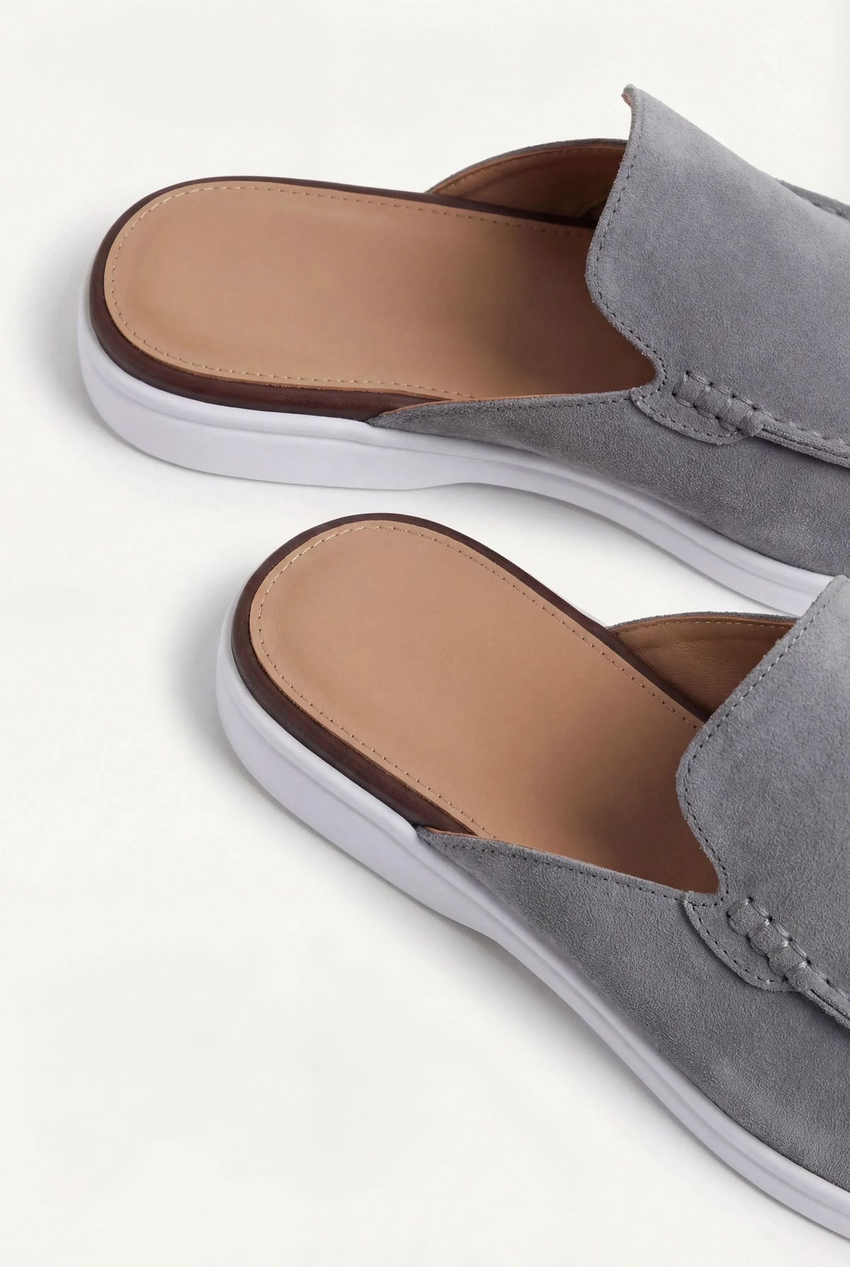 Mule Monaco gris — détail