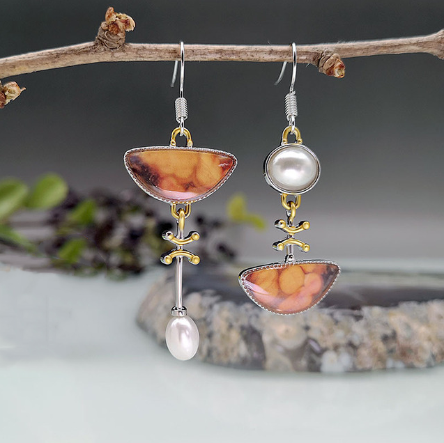 Elodi · Boucles d'oreilles rétro orange