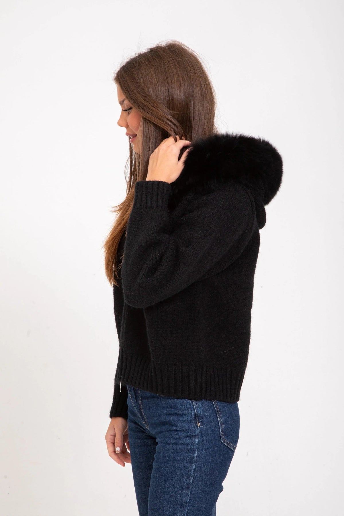 ODETTE — Veste en Fourrure Satinée