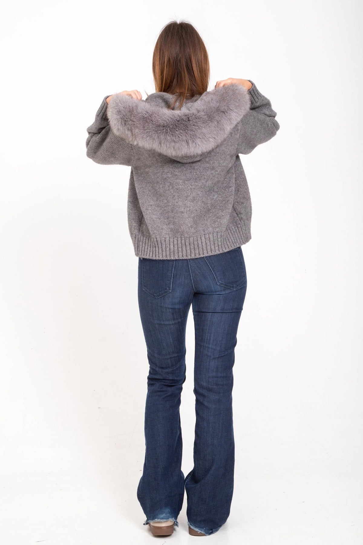 ODETTE — Veste en Fourrure Satinée