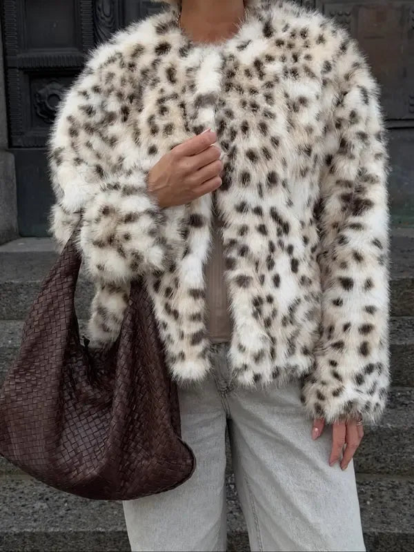 IRÈNE — Veste à Imprimé Léopard