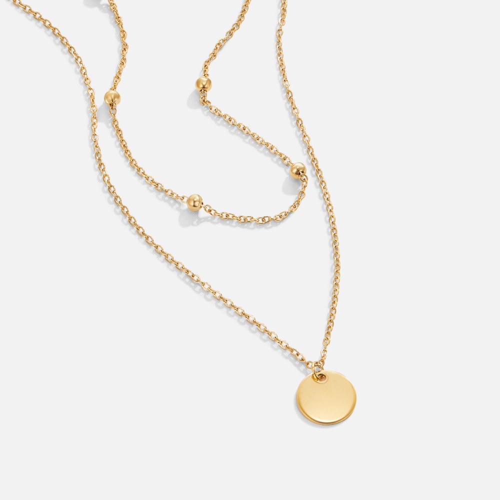 Collier disques multi-rangs