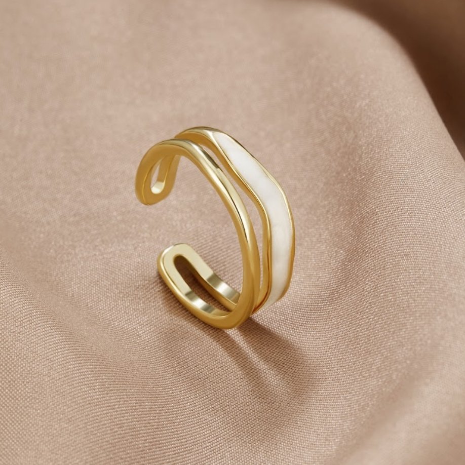 Bague Sahara Multi-Rangs Dorée