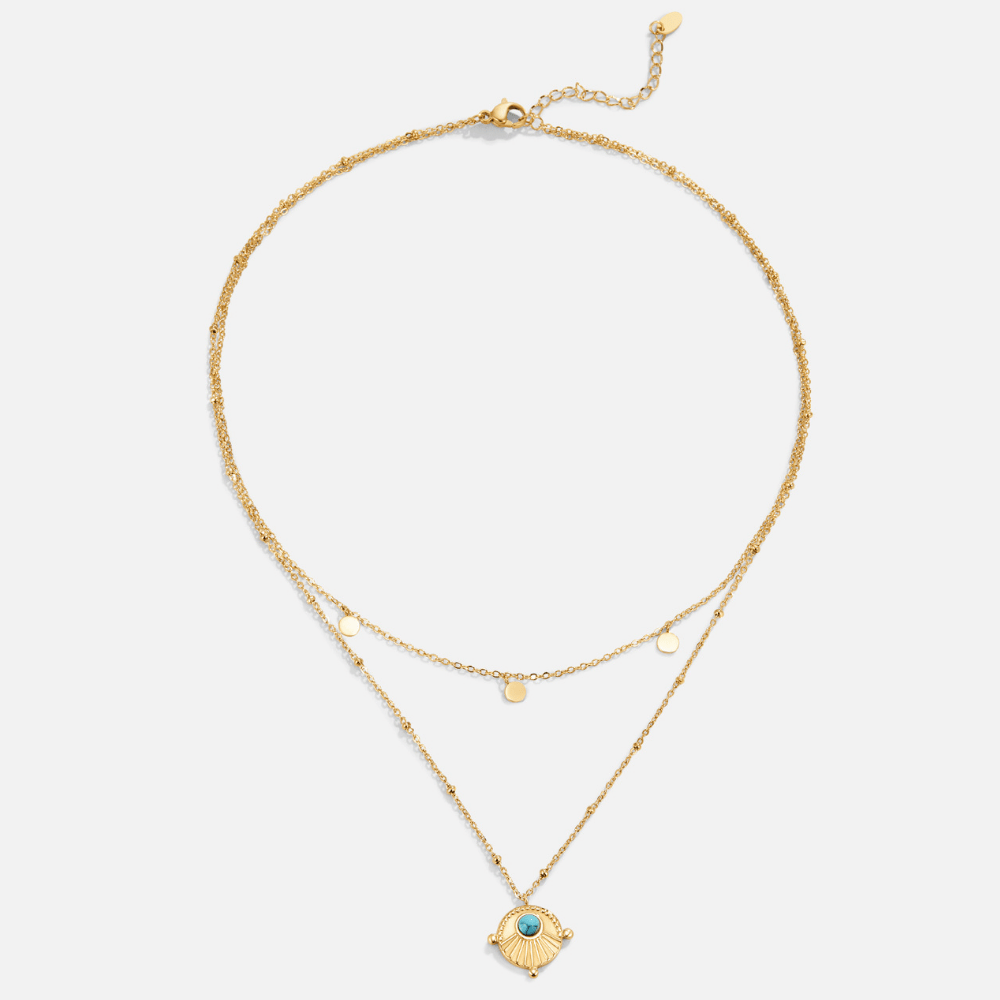 Collier Turquoise Multi-Rangs