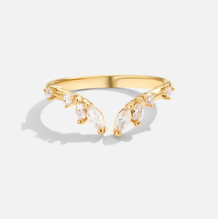 Bague Lily Vigne Cristal et Or