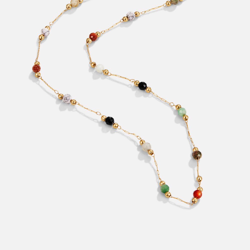Collier Lulu perles de pierre