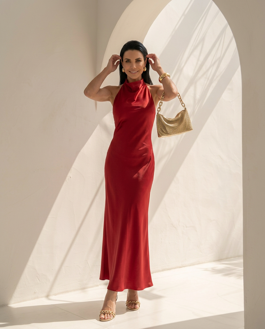 Seraphine · Robe maxi asymétrique
