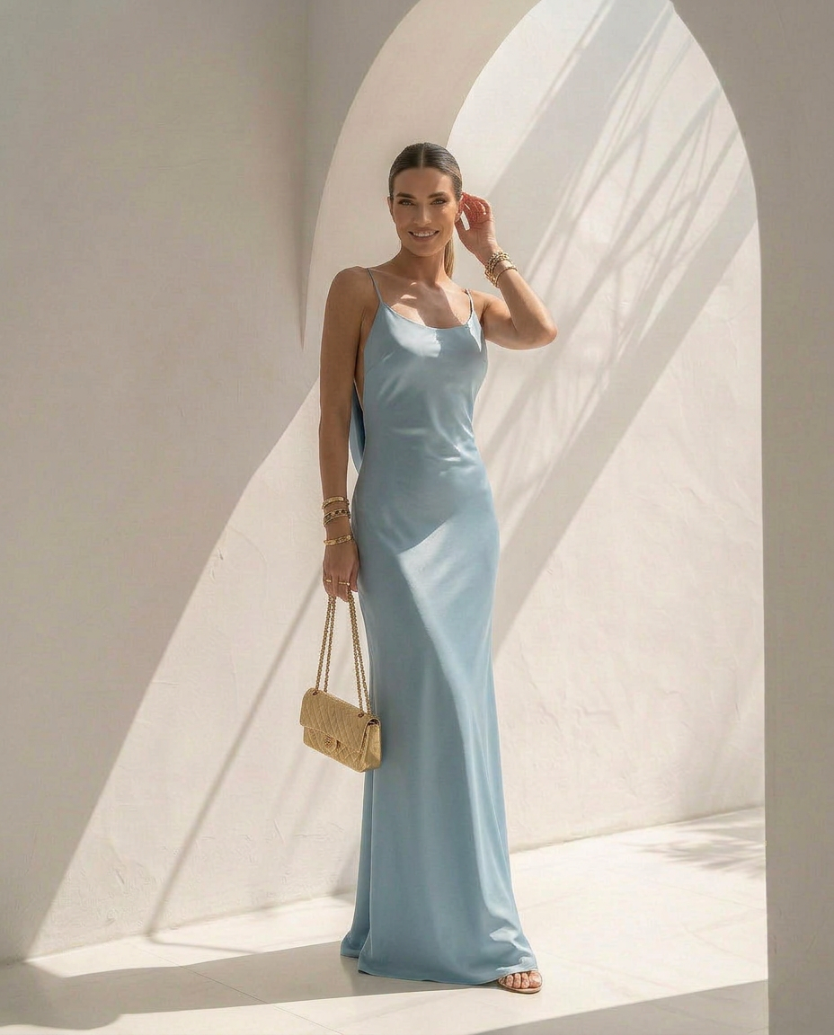 Aurelia · Robe maxi drapée