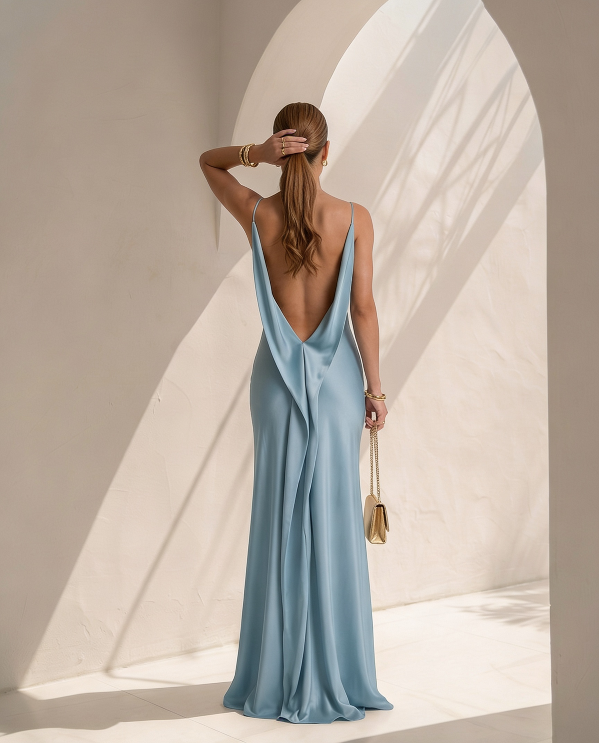 Aurelia · Robe maxi drapée