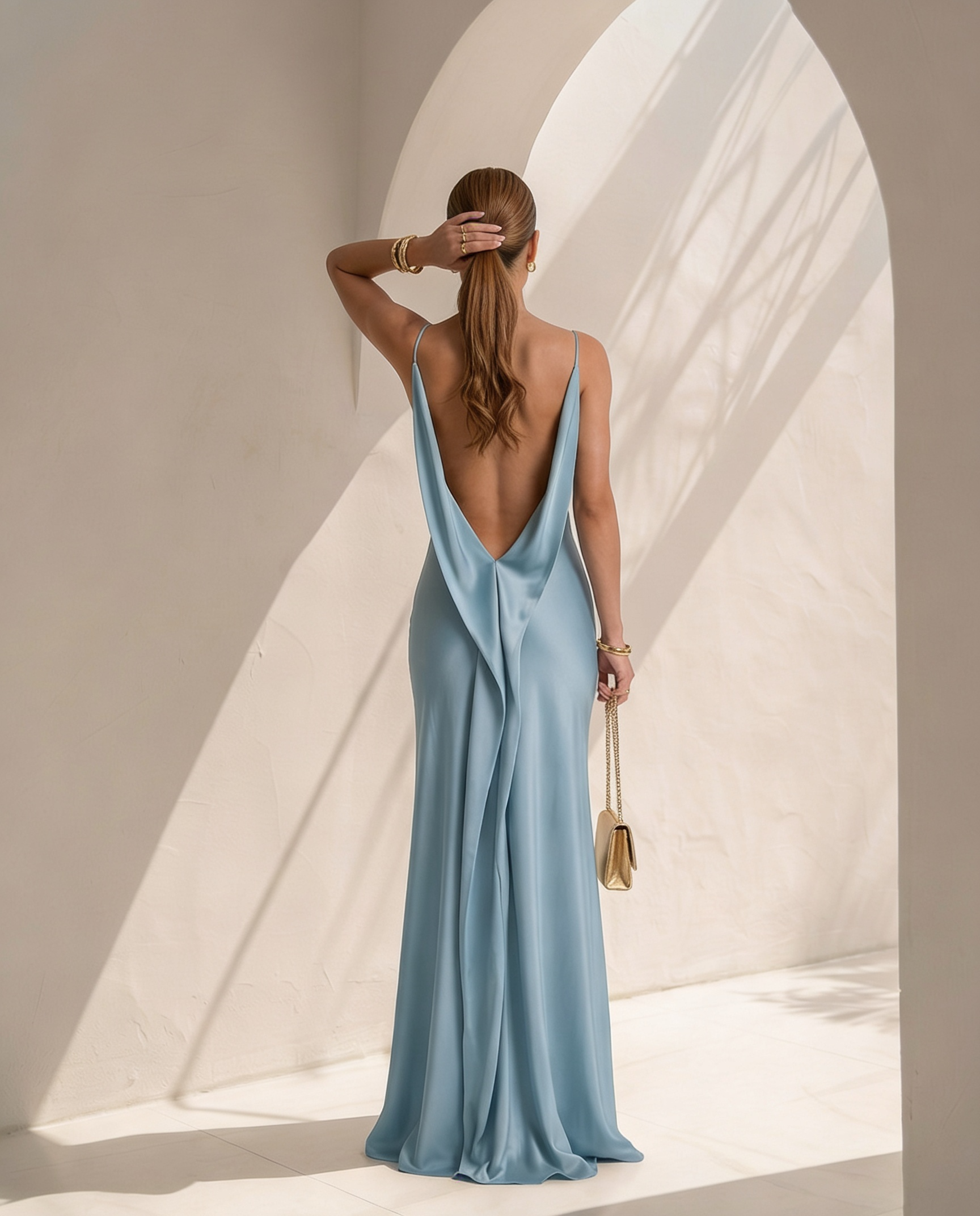 Aurelia · Robe maxi drapée