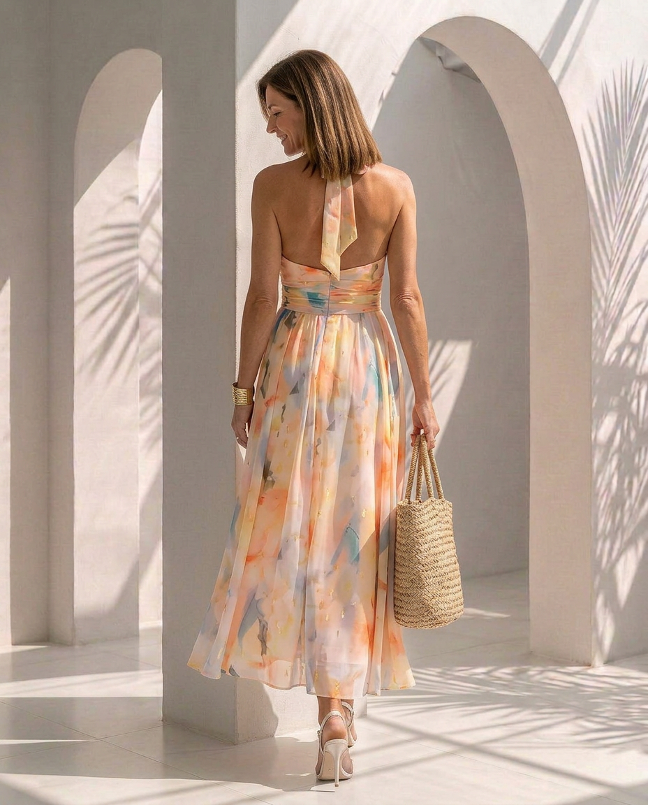 Azélia · Robe halter dos ouvert