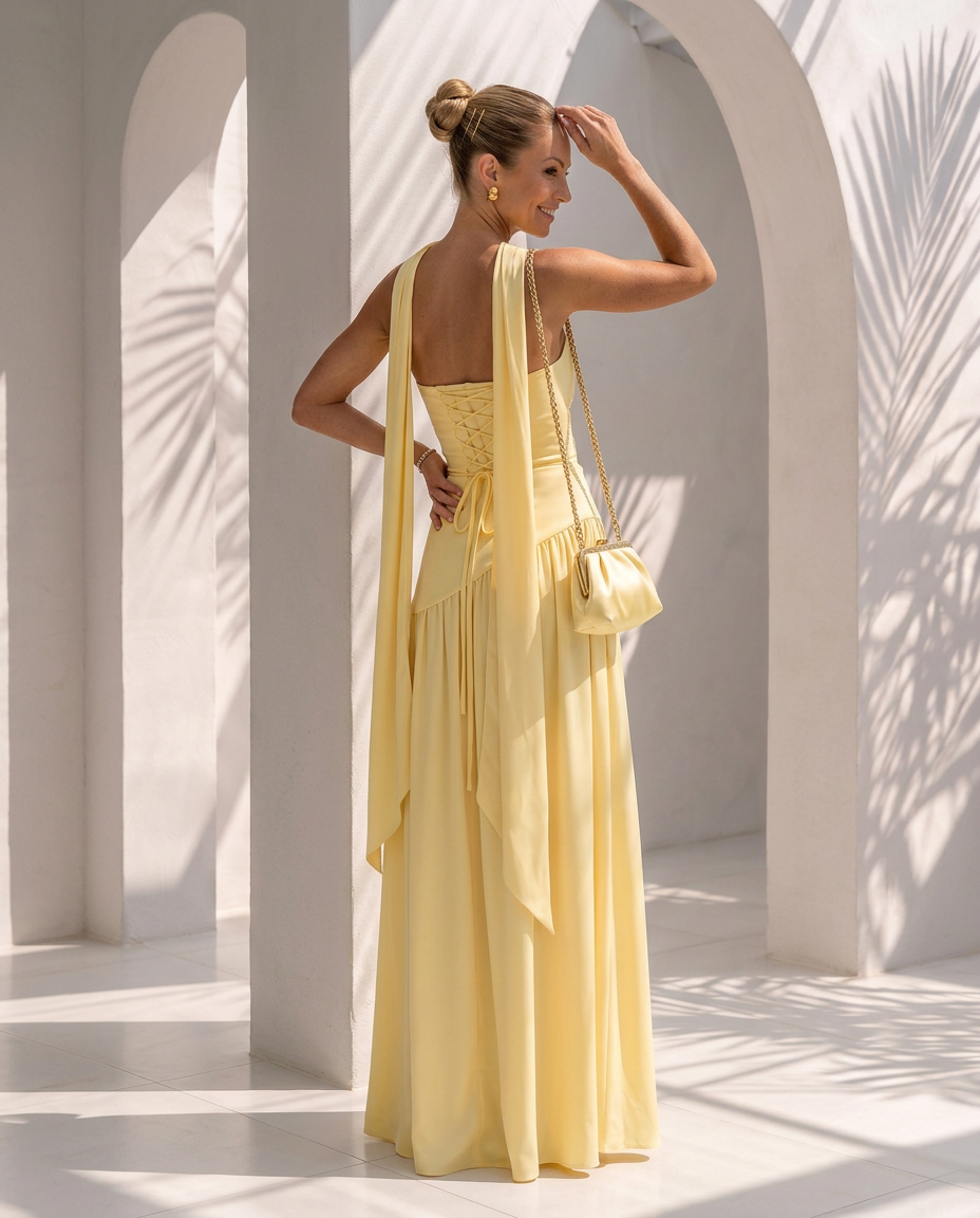 Ésmée · Robe fluide avec fente latérale