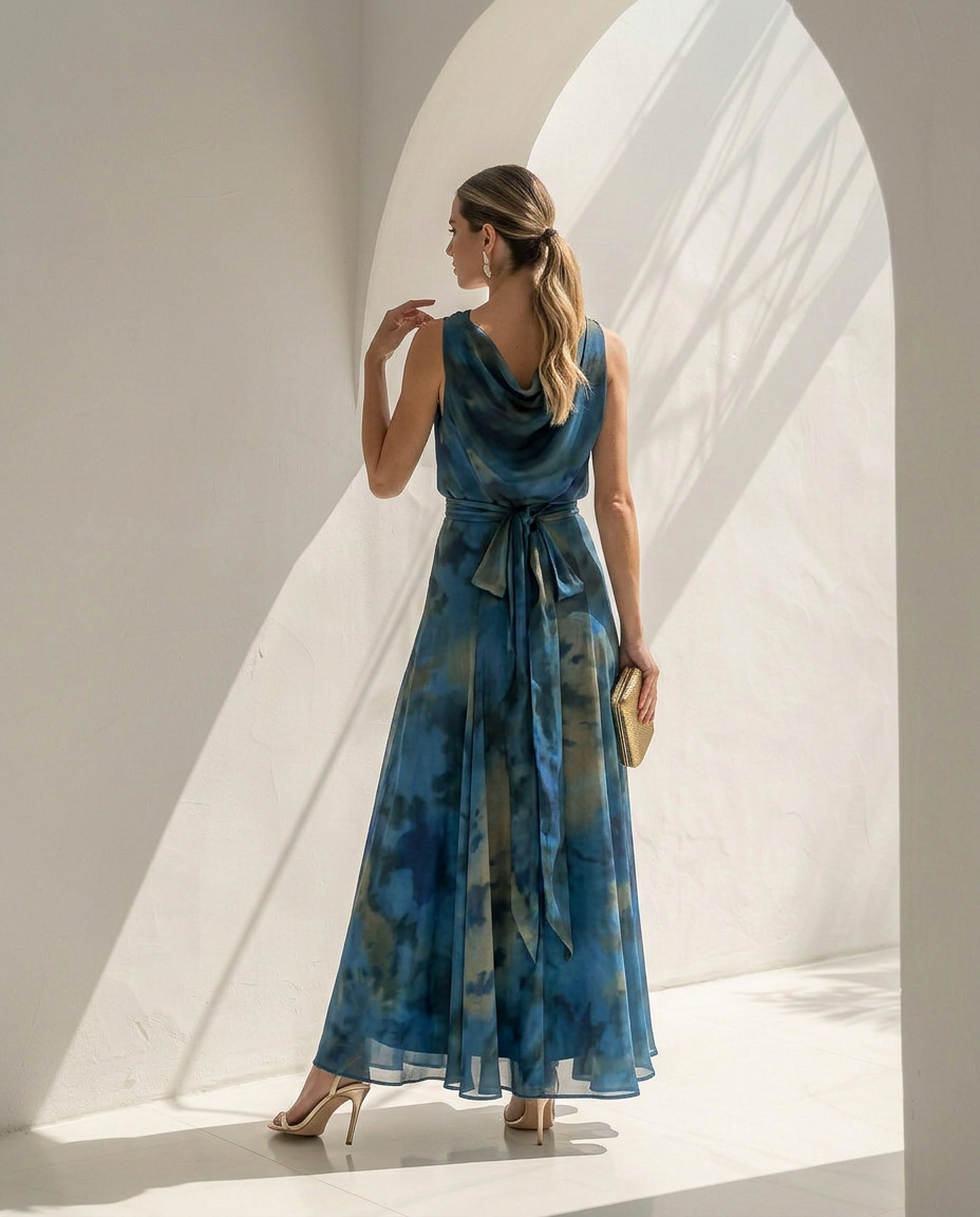 Néréide · Ensemble imprimé top et jupe maxi