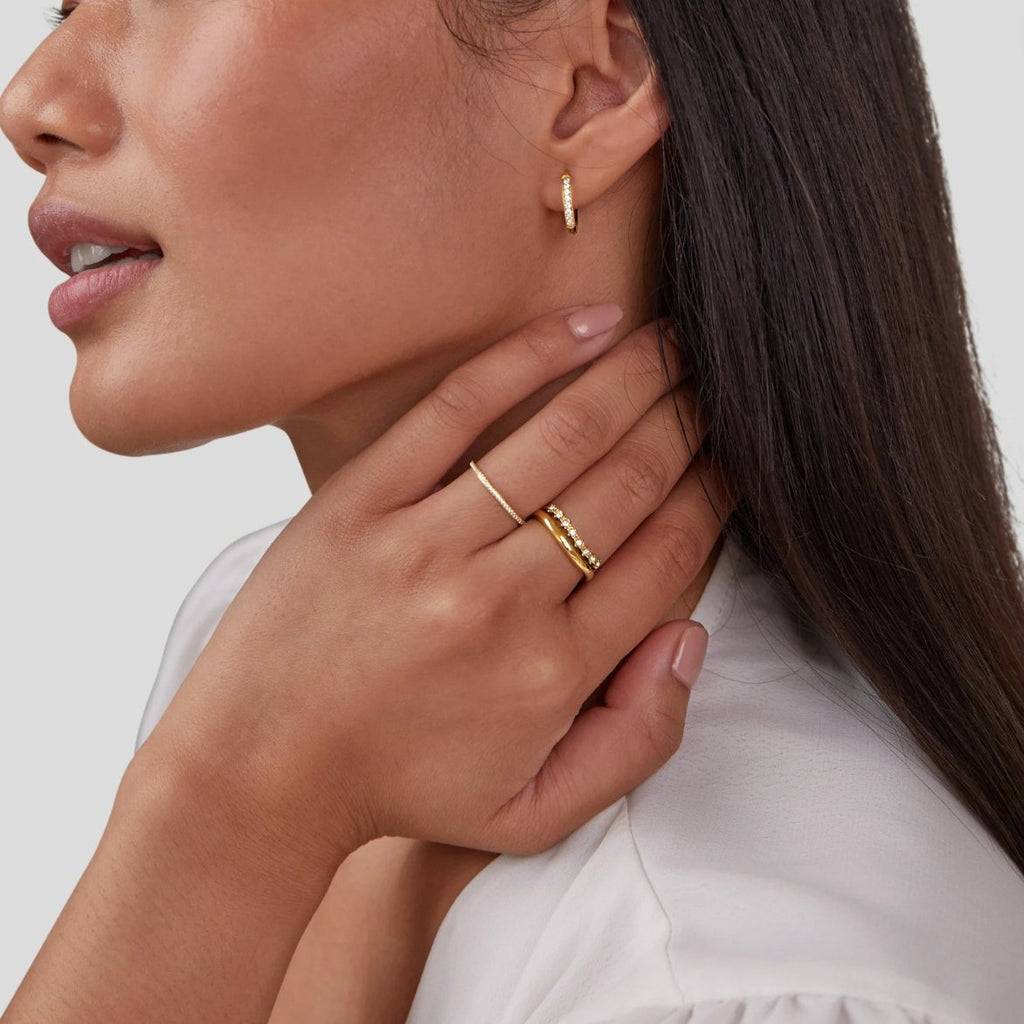 Bague Marissa Cristal Blanc Multi-Rangs