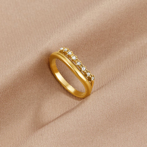 Bague Marissa cristal blanc multi-rangs