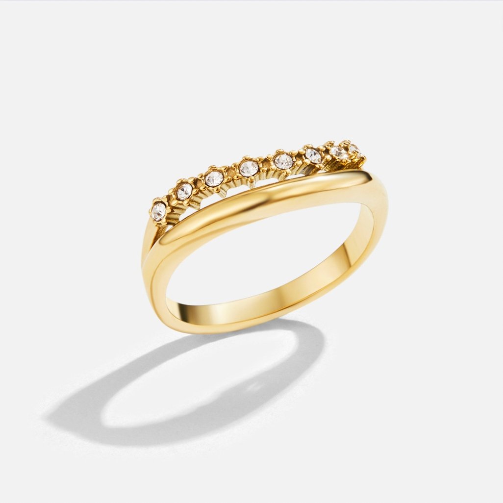 Bague Marissa Cristal Blanc Multi-Rangs