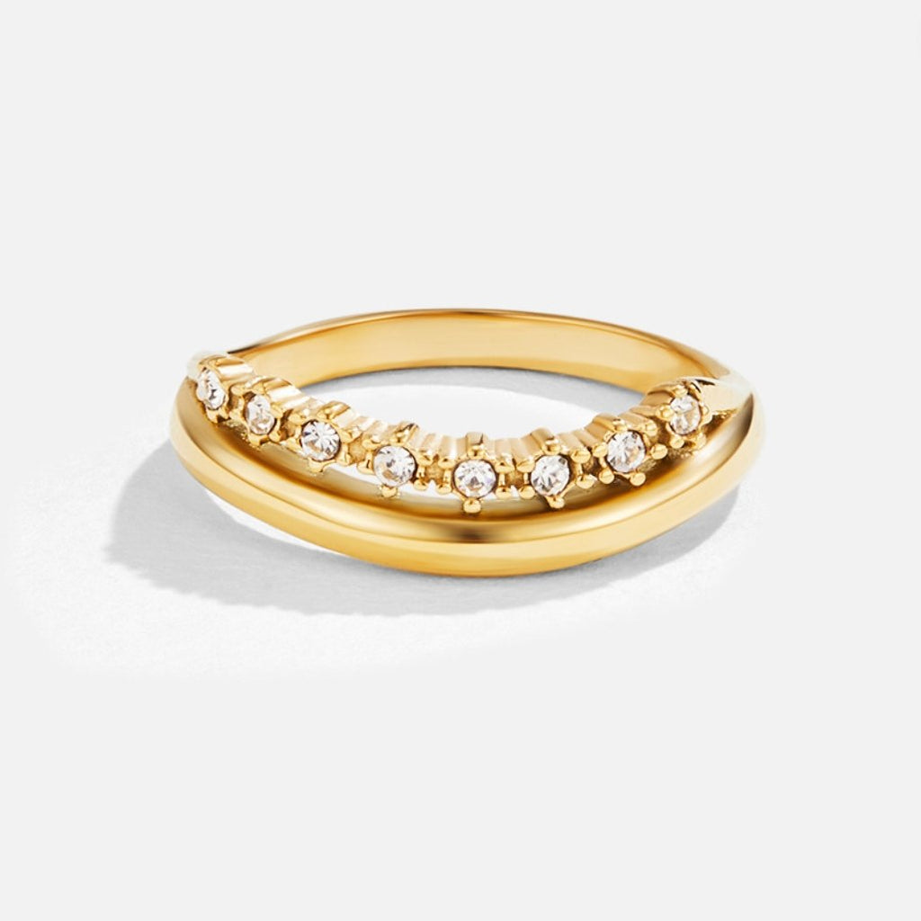 Bague Marissa Cristal Blanc Multi-Rangs