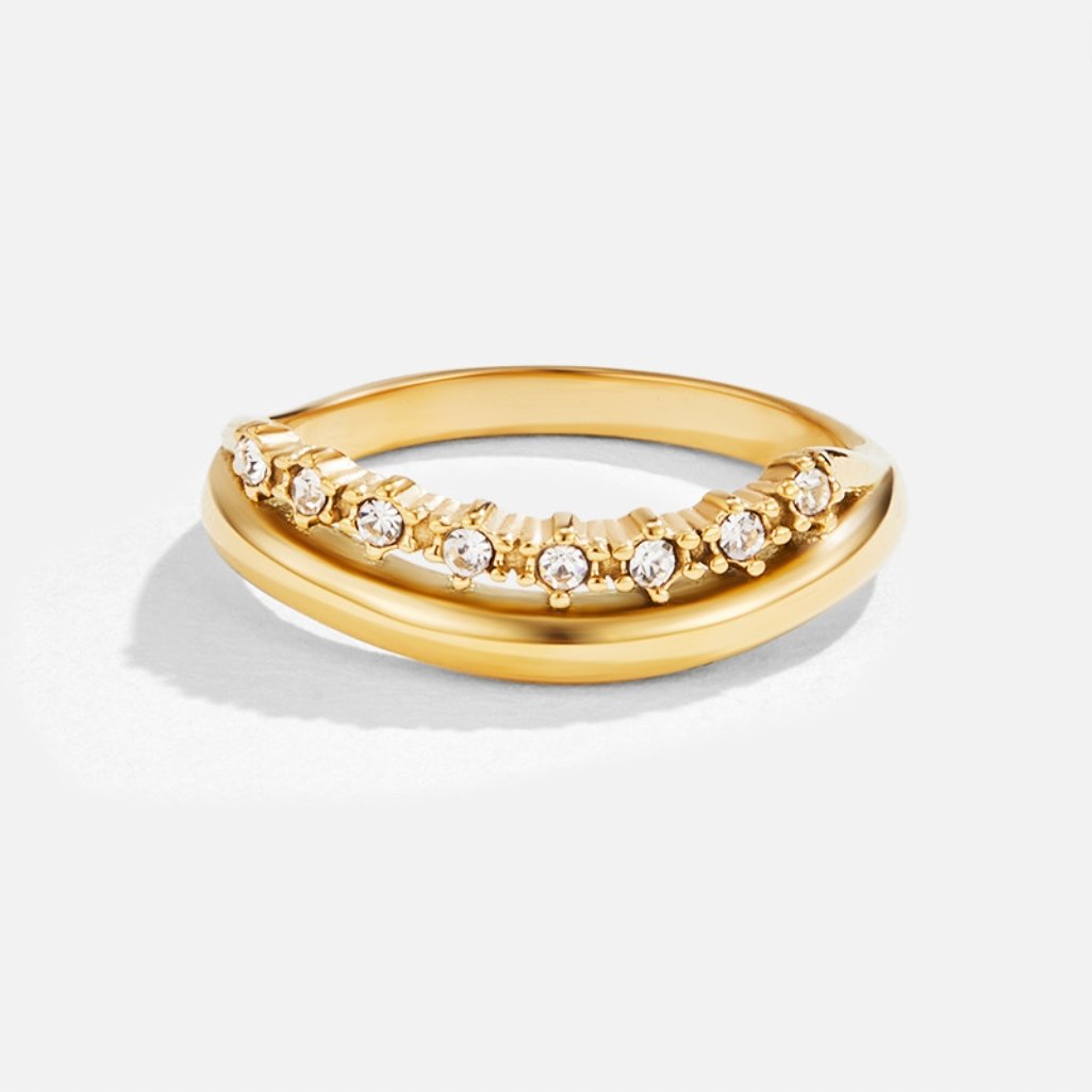 Bague Marissa Cristal Blanc Multi-Rangs