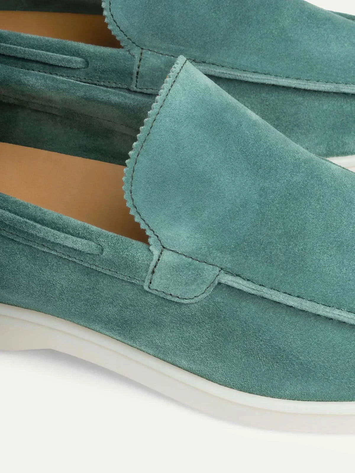 Mocassin bleu azur — détail