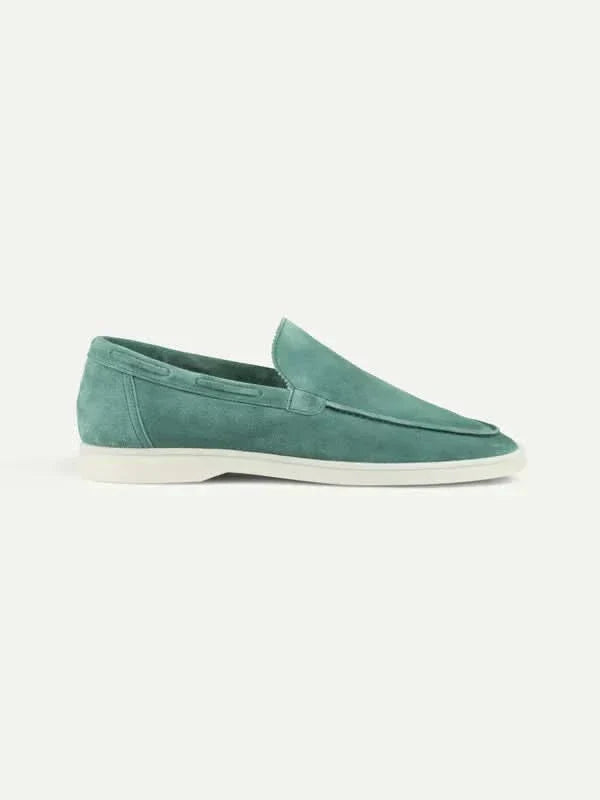 Mocassin Classique en suède bleu azur — vue principale