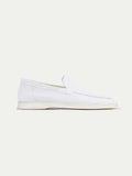 Mocassin Classique en suède blanc nacré — vue principale