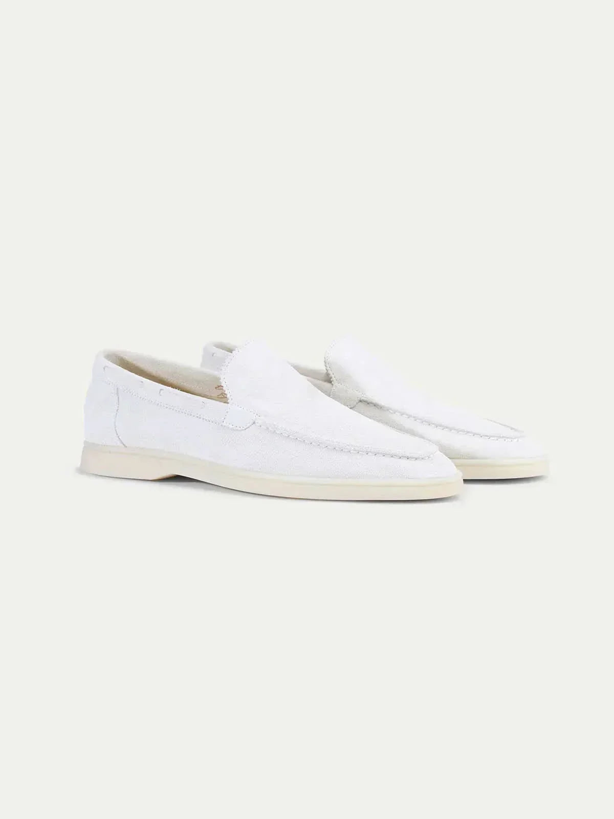 Mocassin blanc nacré — profil