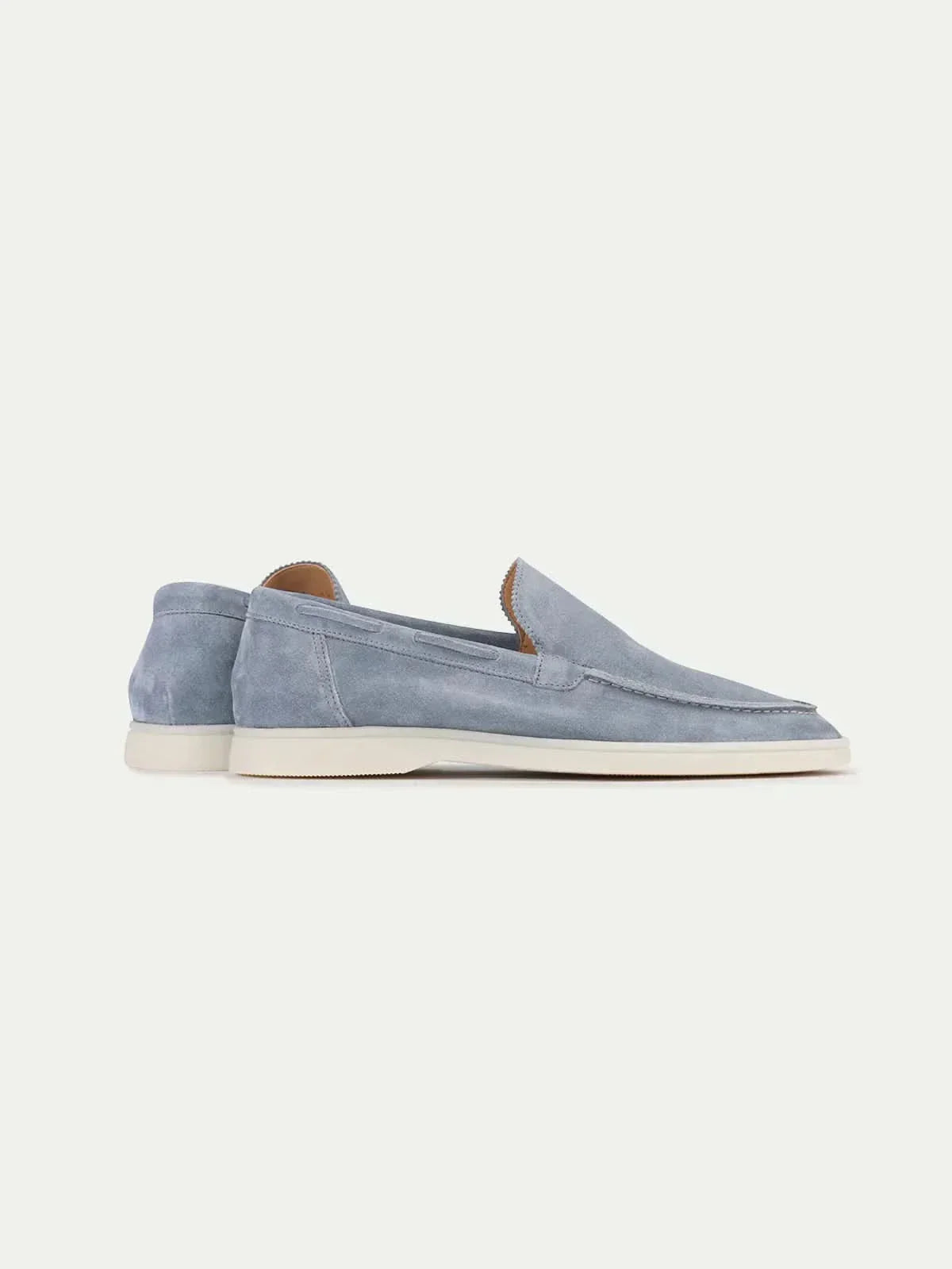 Mocassin bleu ciel — porté