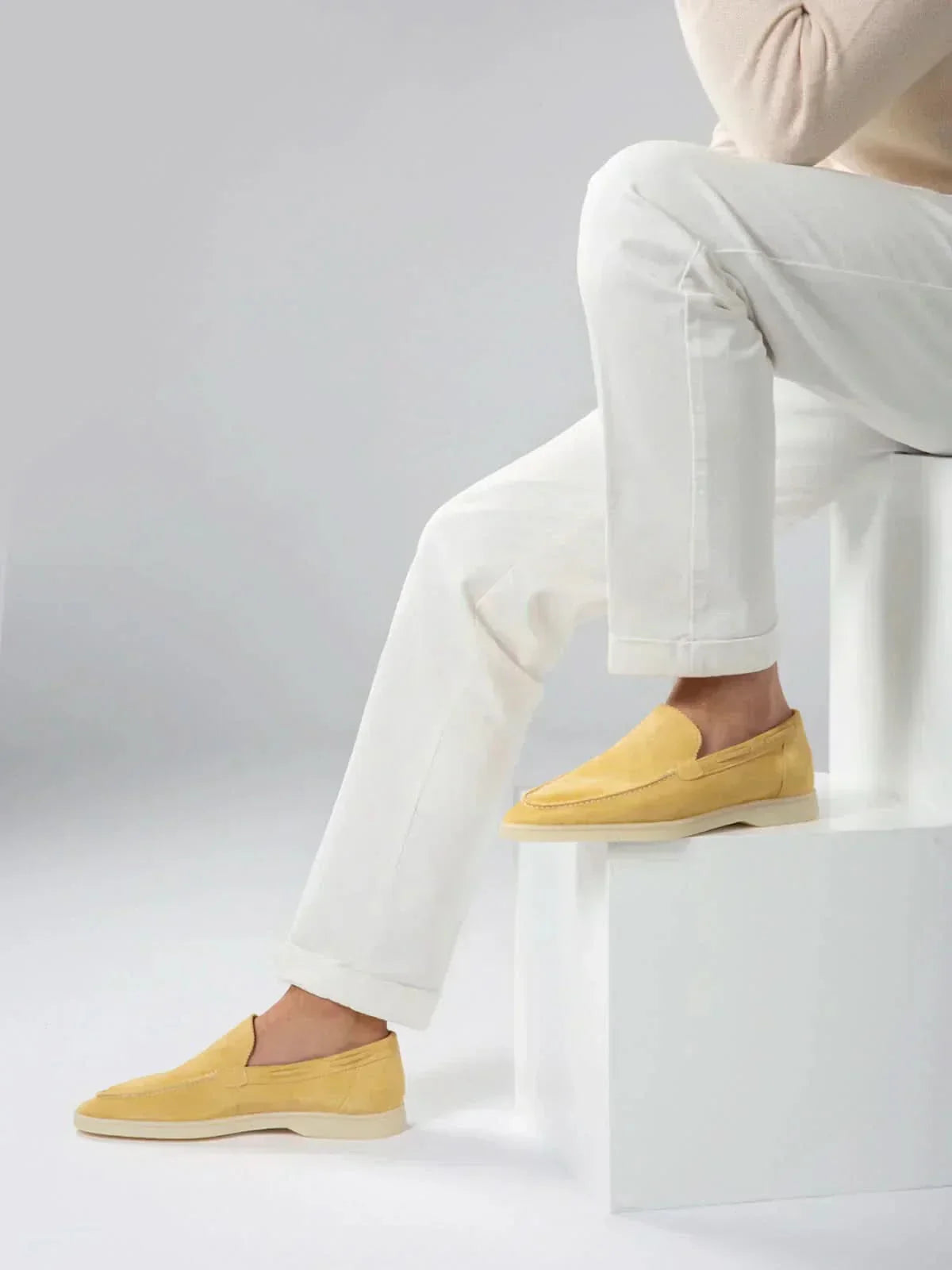 Mocassin jaune citron — détail