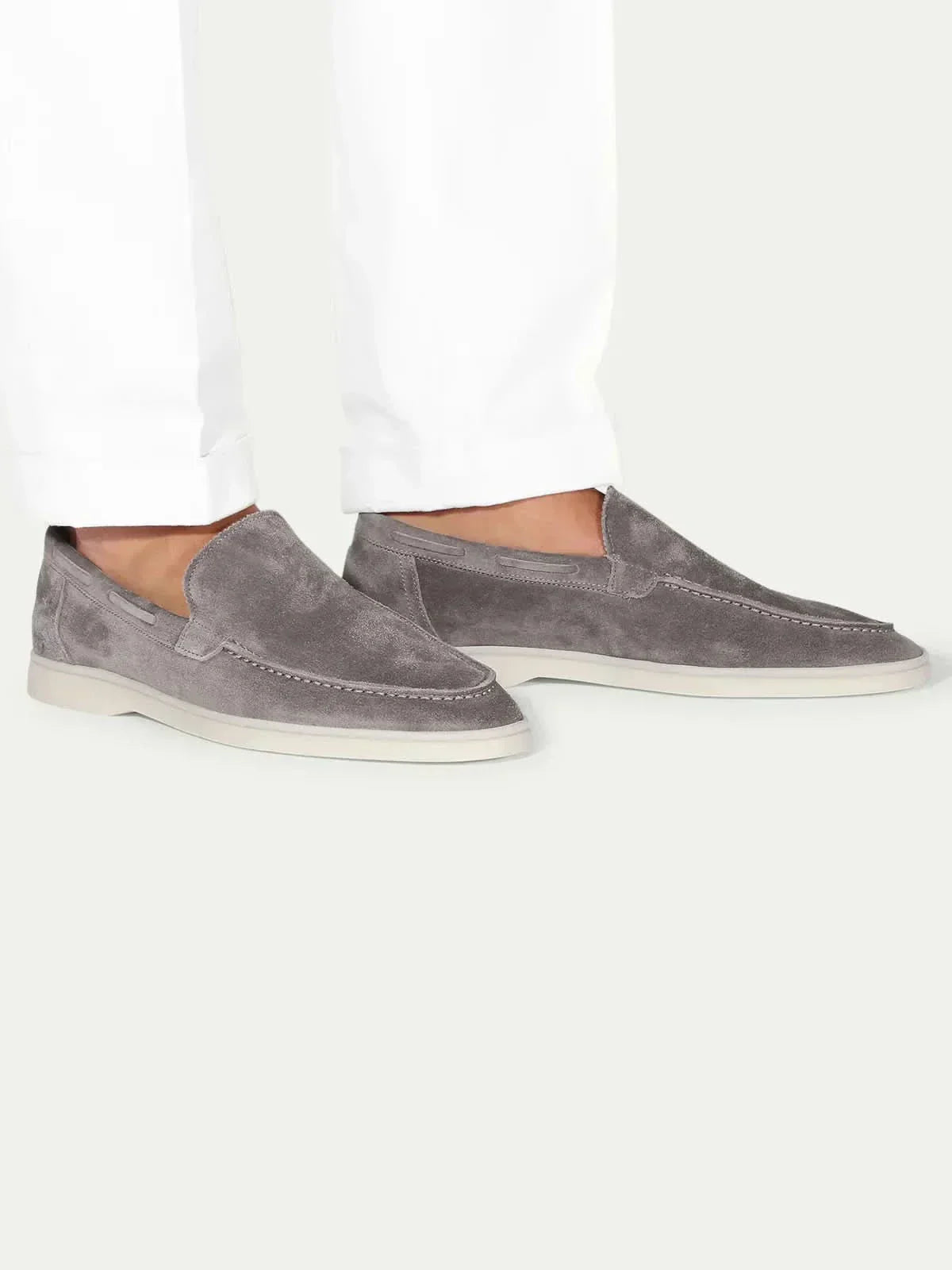 Mocassin gris — porté