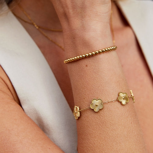 Armband Niloya vergoldete Perlen