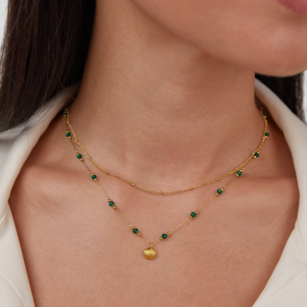 Collier Niyah Chaîne et Perles Dorées