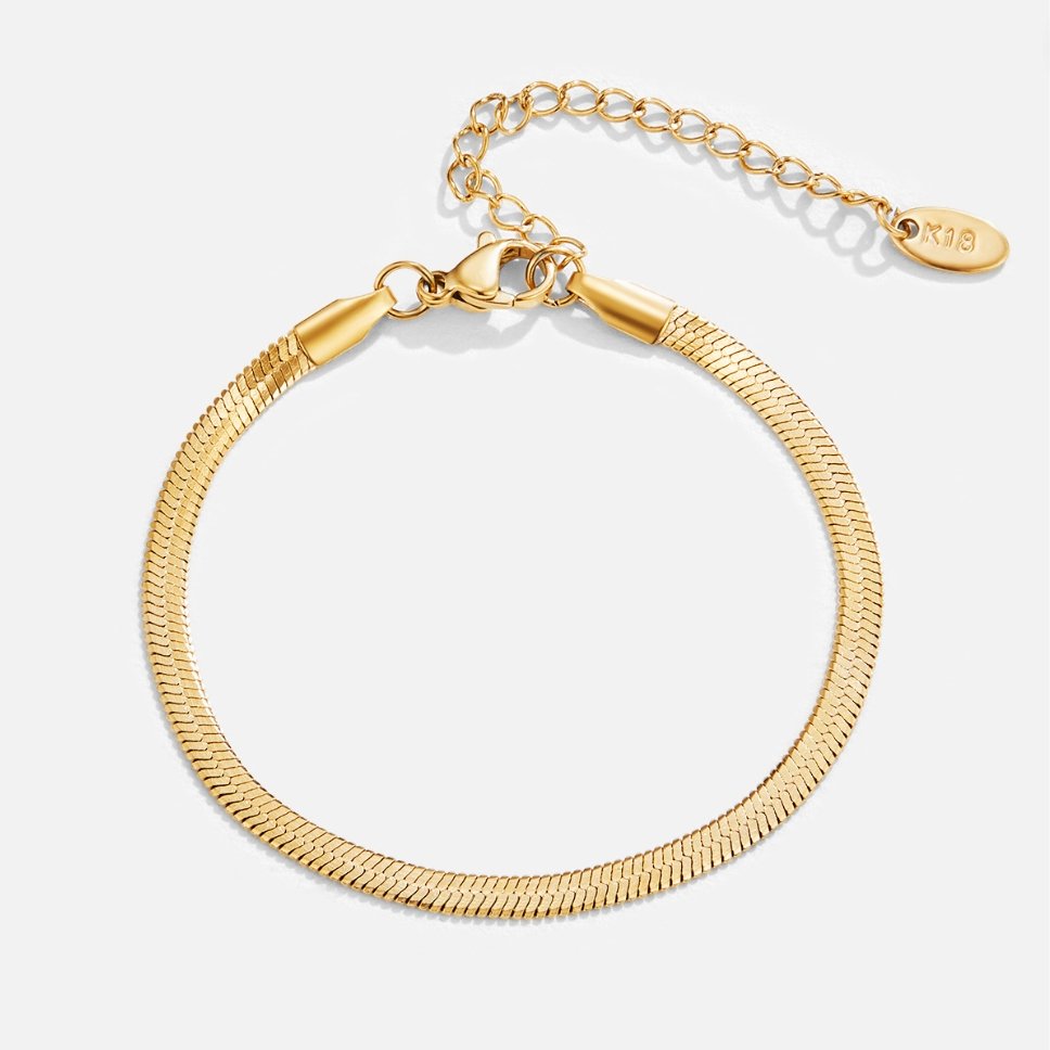Bracelet Chaîne Serpent Sarya Doré