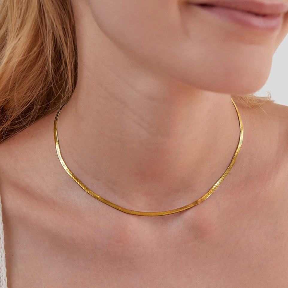 Collier Chaîne Serpent Sarya Doré