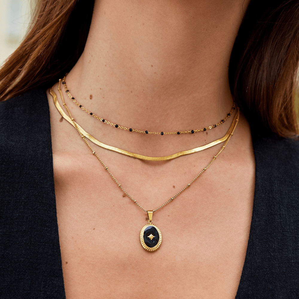 Collier Chaîne Serpent Sarya Doré