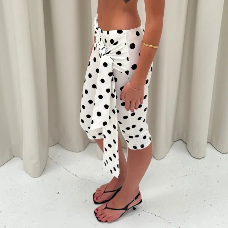 Pantalon capri Amalia à pois