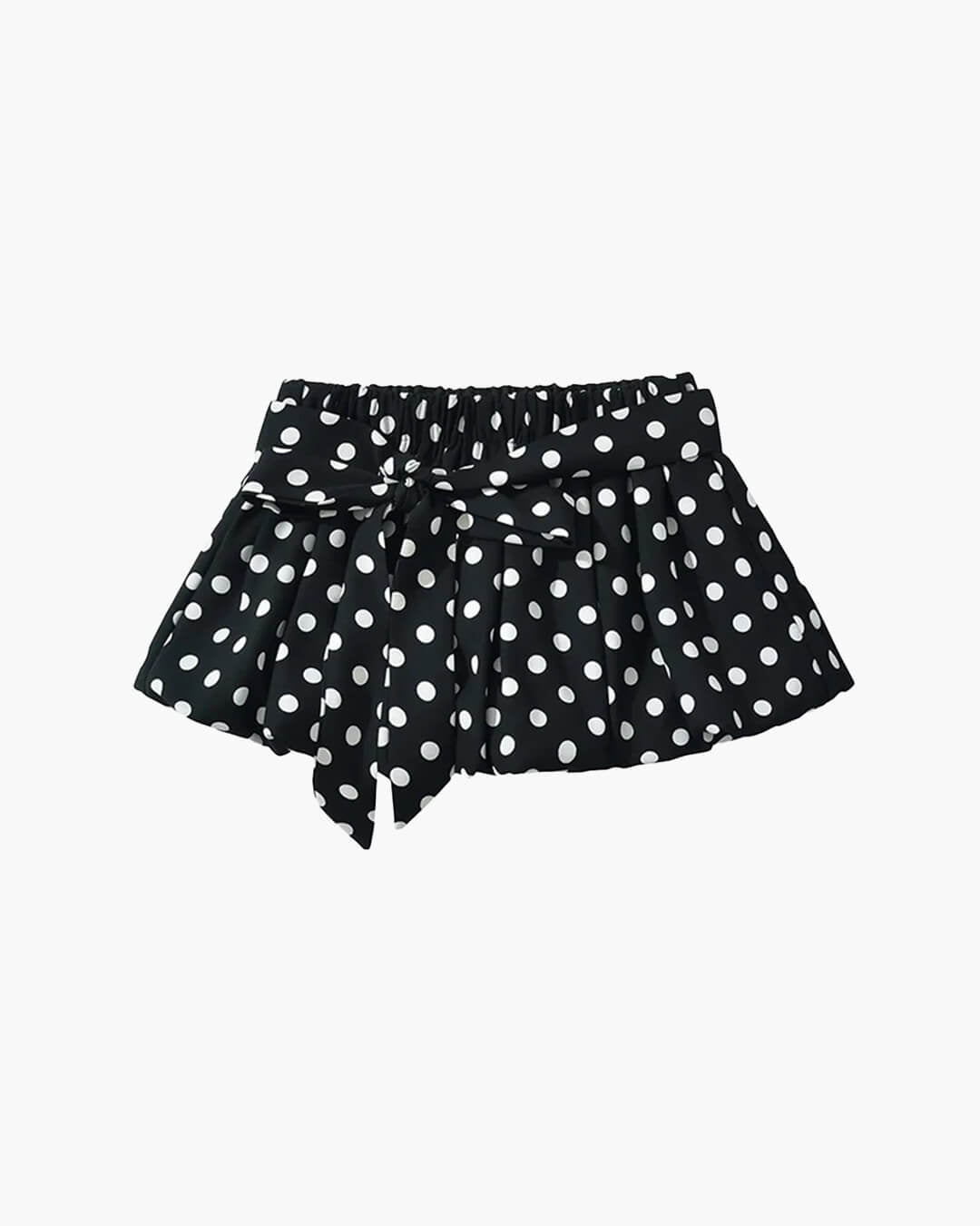 Mini-jupe Astrid à pois avec taille élastique