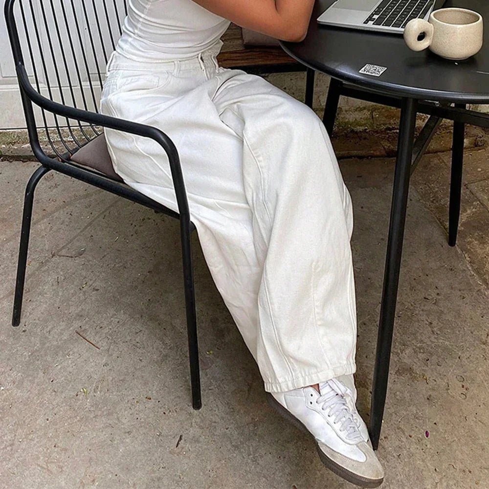 Jean Danielle à jambes larges et amples