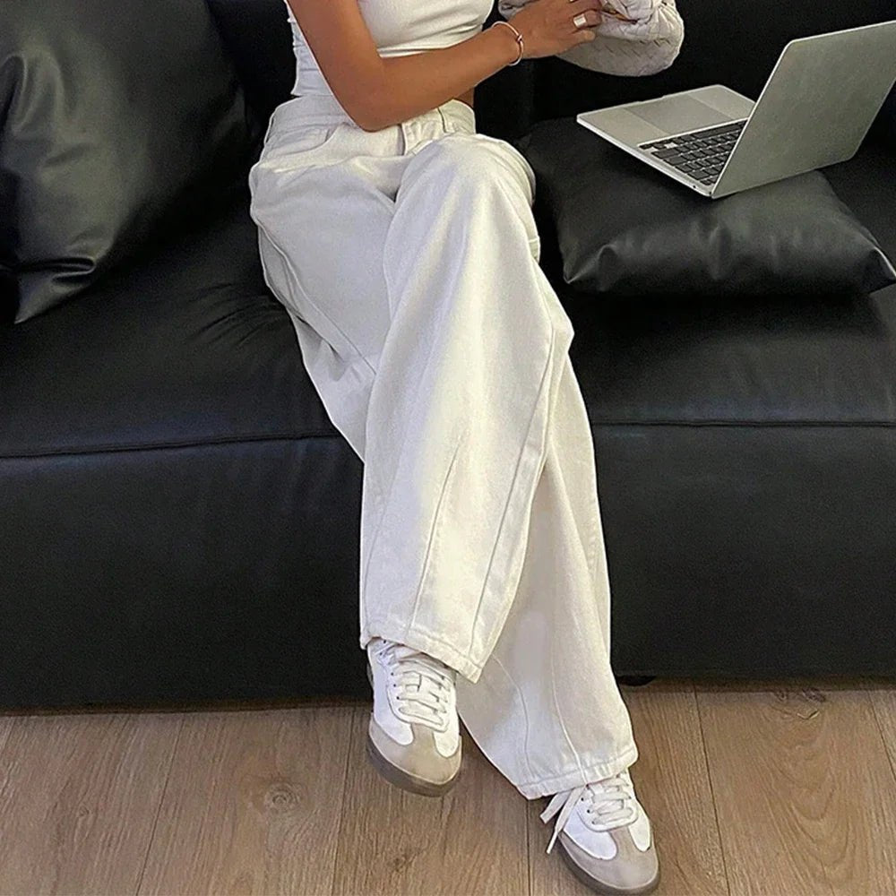 Jean Danielle à jambes larges et amples