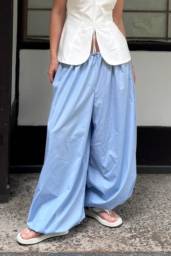 Pantalon baggy Inga à taille élastique