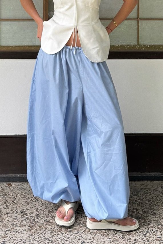 Pantalon baggy Inga à taille élastique