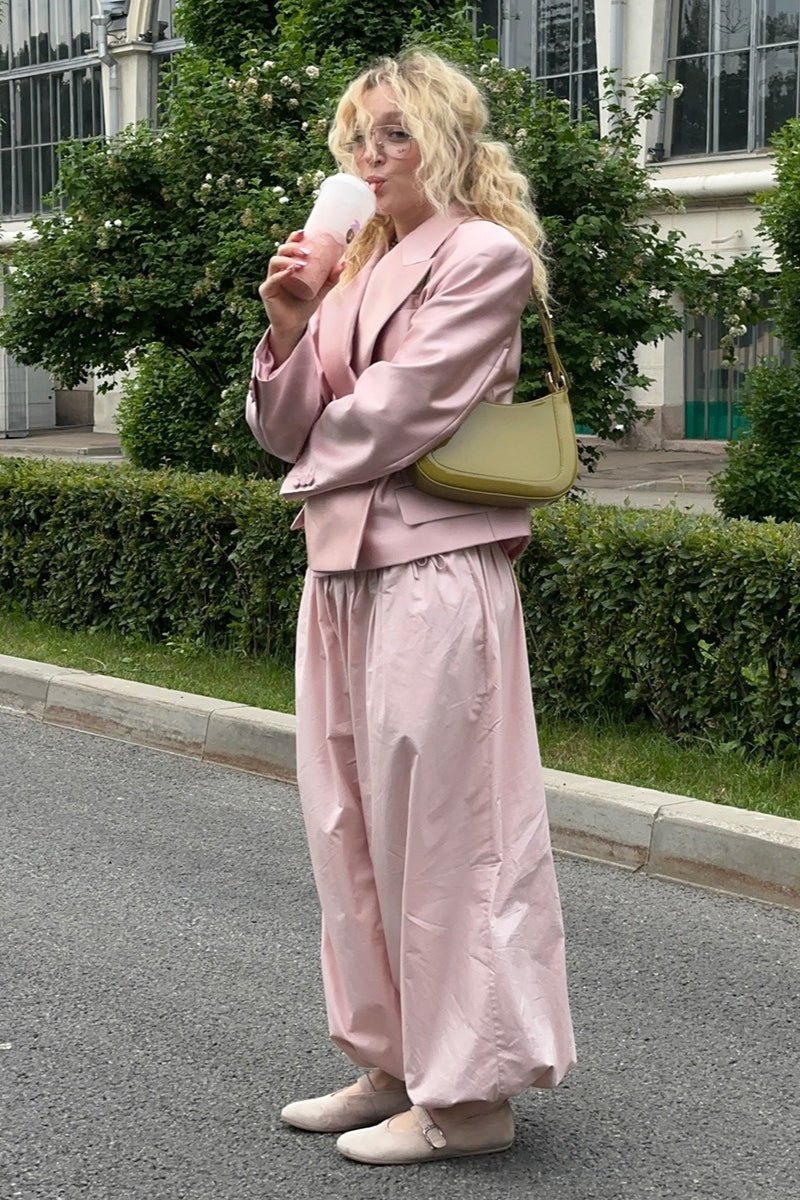 Pantalon baggy Inga à taille élastique