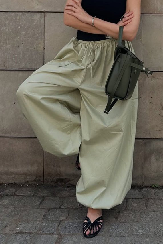 Pantalon baggy Inga à taille élastique