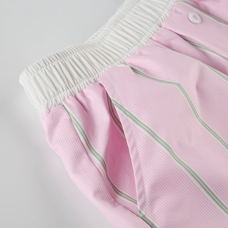 Short boxer en popeline rayée Liesel
