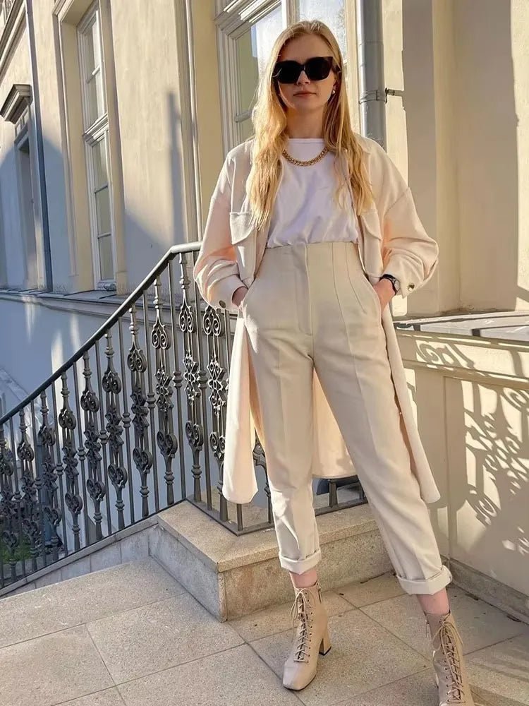 Pantalon Sofia coupe crayon taille haute