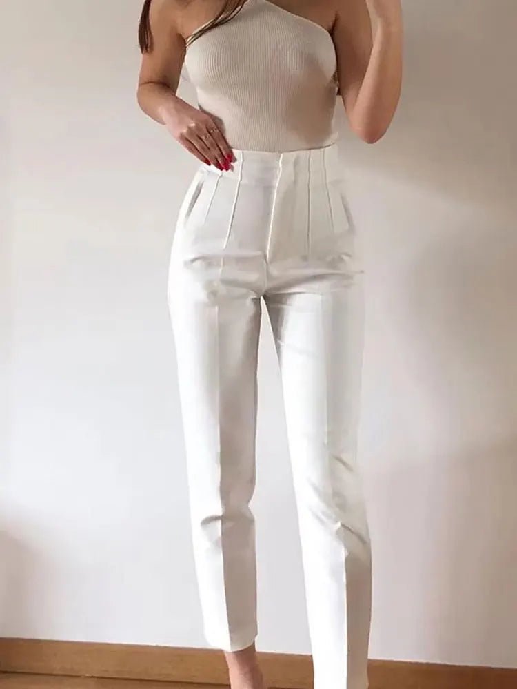 Pantalon Sofia coupe crayon taille haute