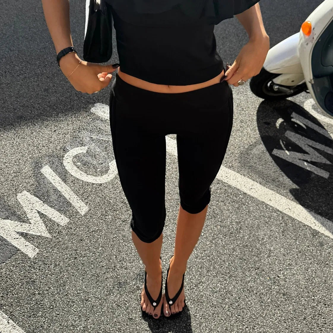 Legging corsaire Millie avec fente dans le bas