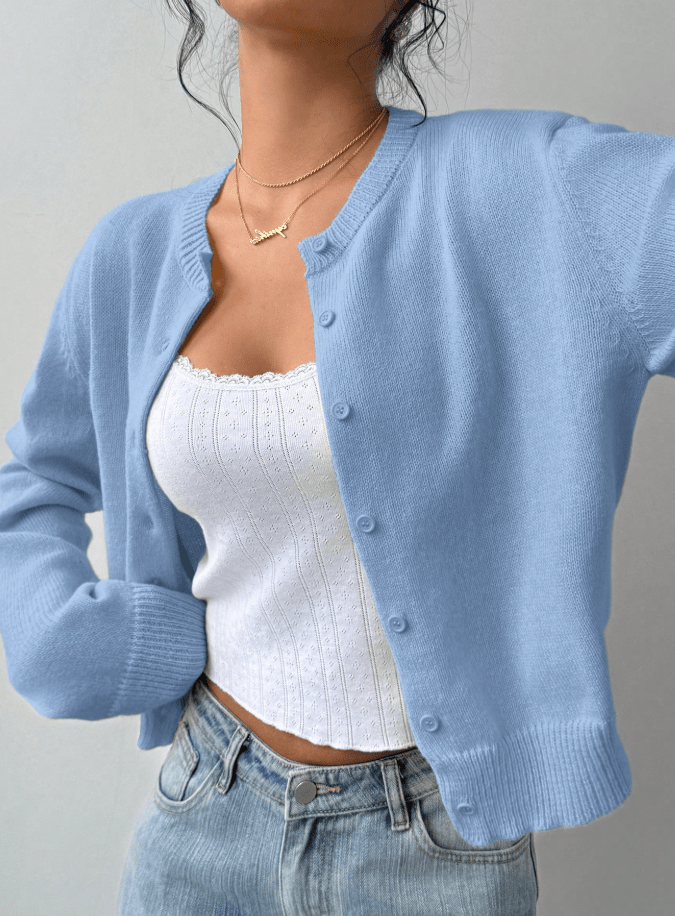 Cardigan en maille Emilia avec boutons sur le devant